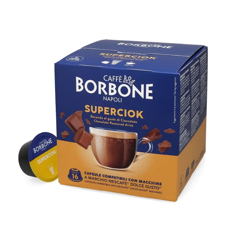 Напитка Borbone Superciok горещ шоколад за 120мл напитка за Dolce Gusto 16бр