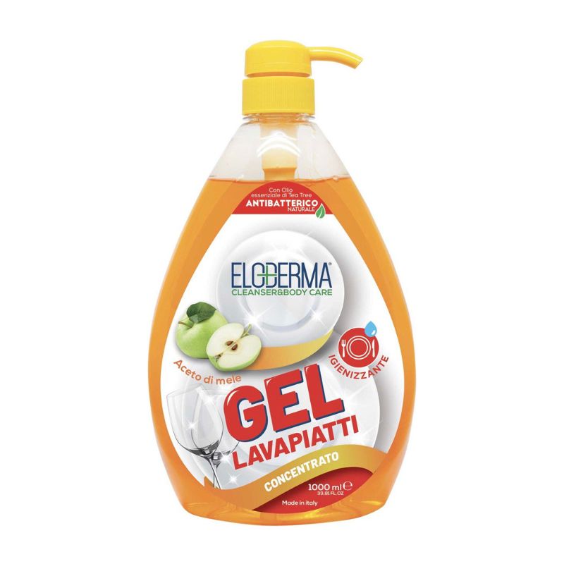 Препарат съдове Eloderma Aceto di mele ябълков оцет 300 дози 1л помпа