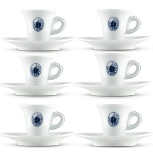 Комплект Borbone Espresso за еспресо порцеланов малък- 6бр чаша + чиния