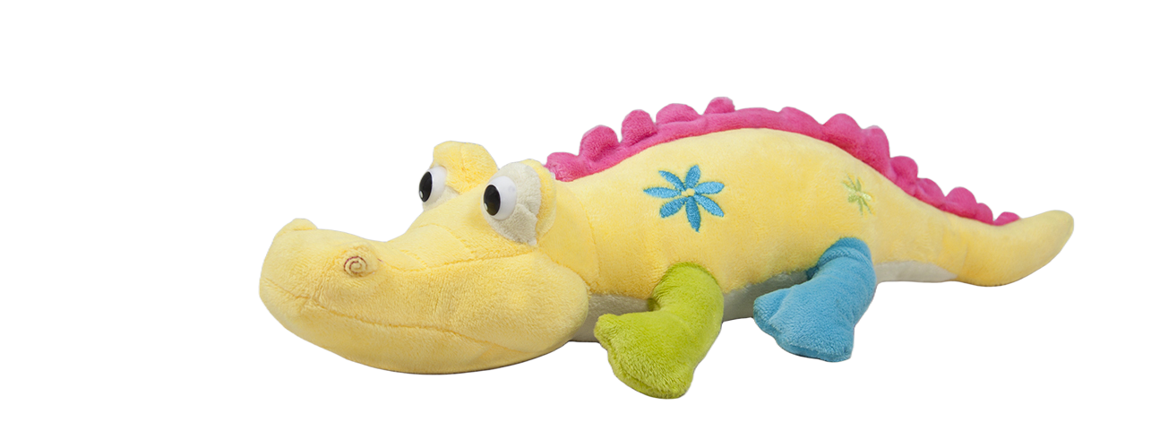 Детски плюшен крокодил 40 см – мек и гушкав приятел за деца жълт