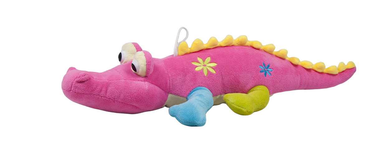 Детски плюшен крокодил 40 см – мек и гушкав приятел за деца розов