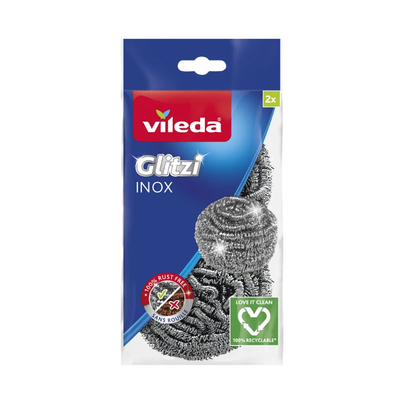 Телче Vileda Glitzy Inox неръждаема стомана 2бр