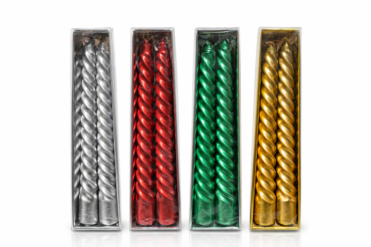 Празнични свещи цветни 2 бр.