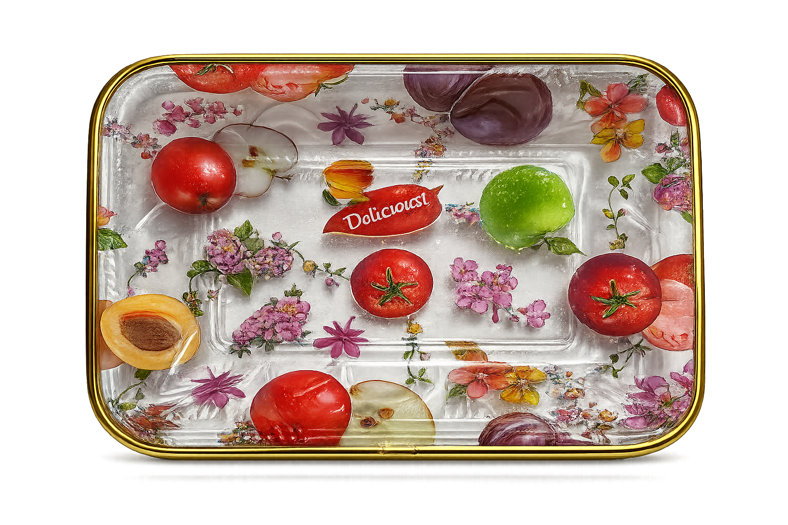 Фруктиера с цветя правоъгълна – декоративна купа за плодове! Чудесна идея за практичен подарък, който радва! Поръчайте сега с бърза доставка!