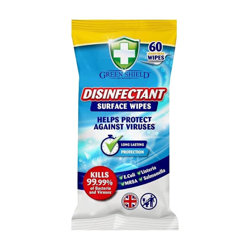 Мокри кърпи Green Shield Deisinfectant дезифенкциращи 99.9пр – ешерия коли, листерия,